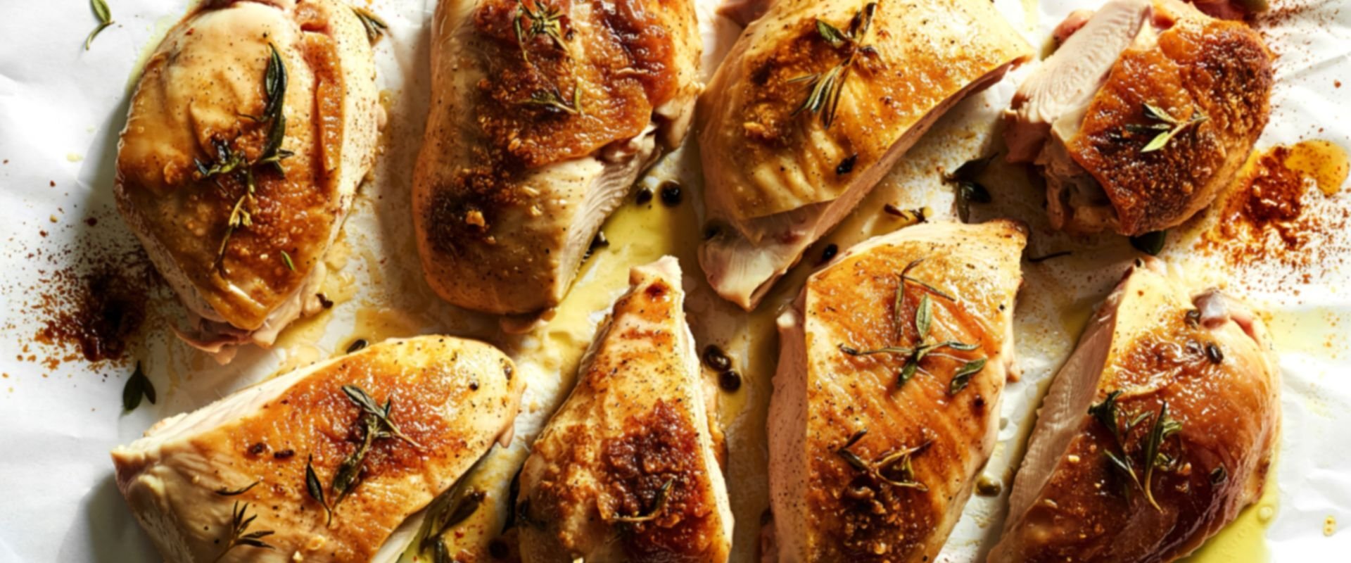 Gegrilltes Hähnchenfilet in flexibler Beutelverpackung auf einer automatisierten Fleischverpackungslinie