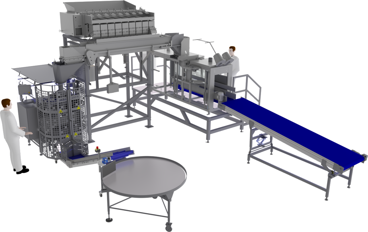 Potato packaging line