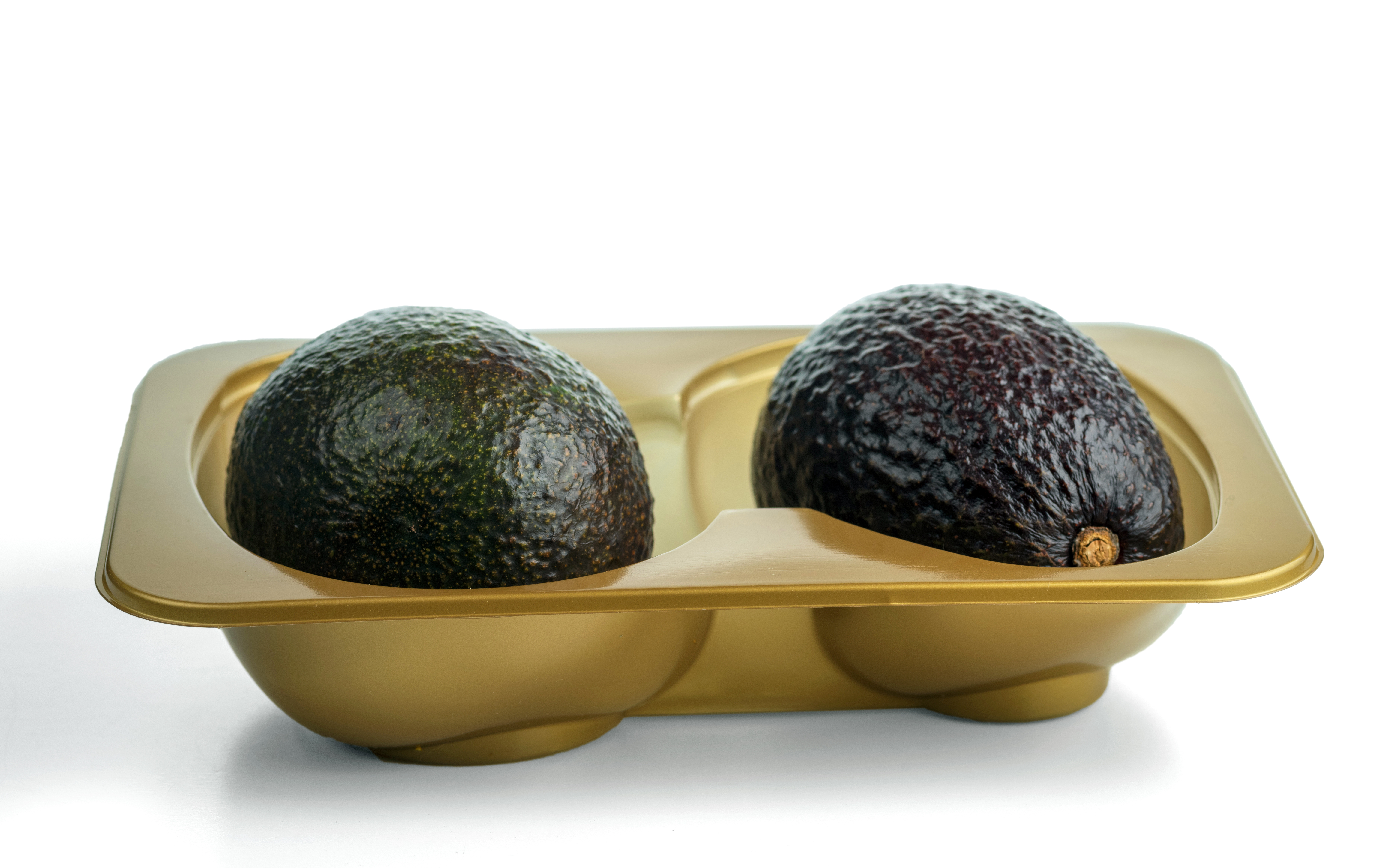 Avocado's in kunststof schaal