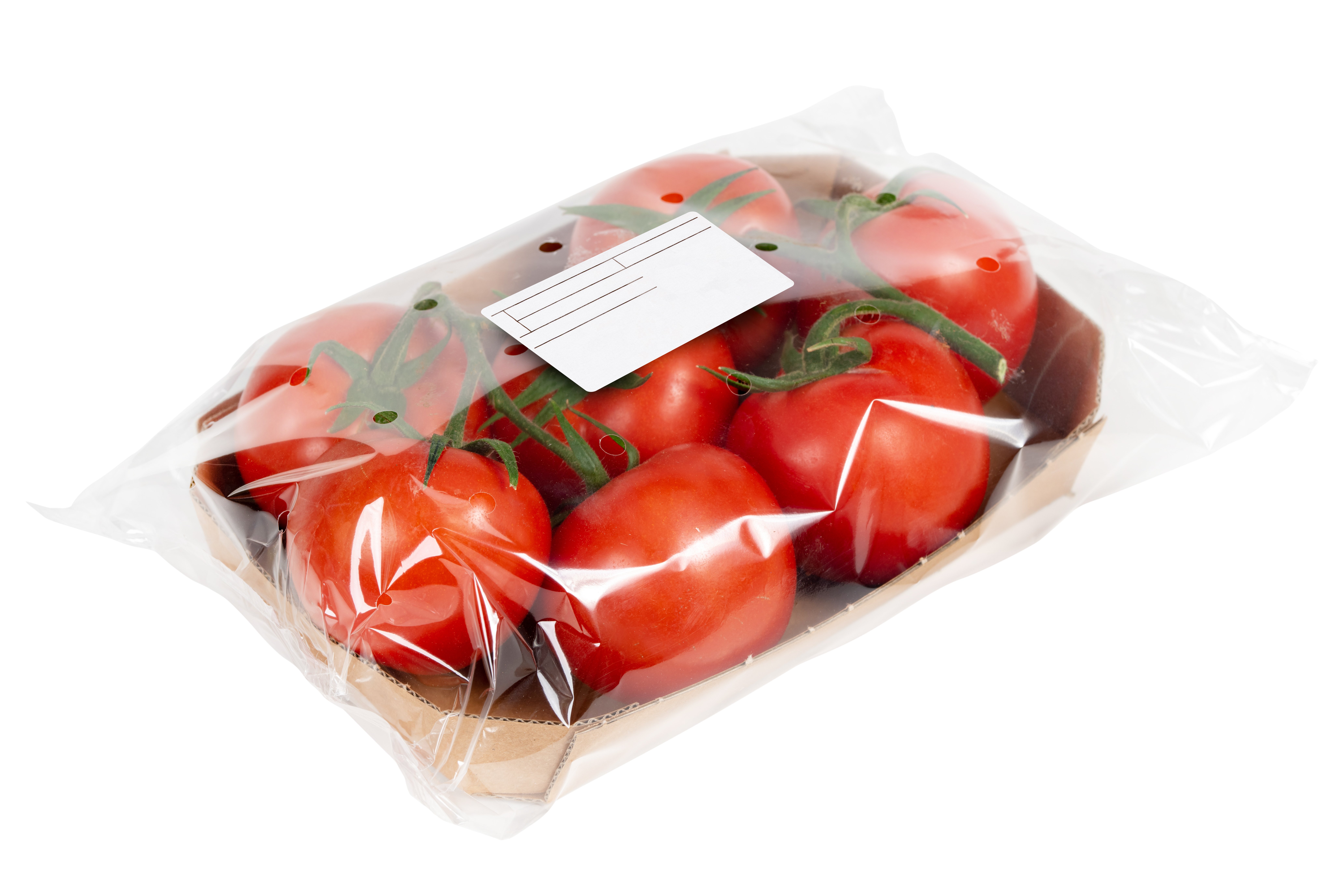 Tomaten verpakt in een flowpack