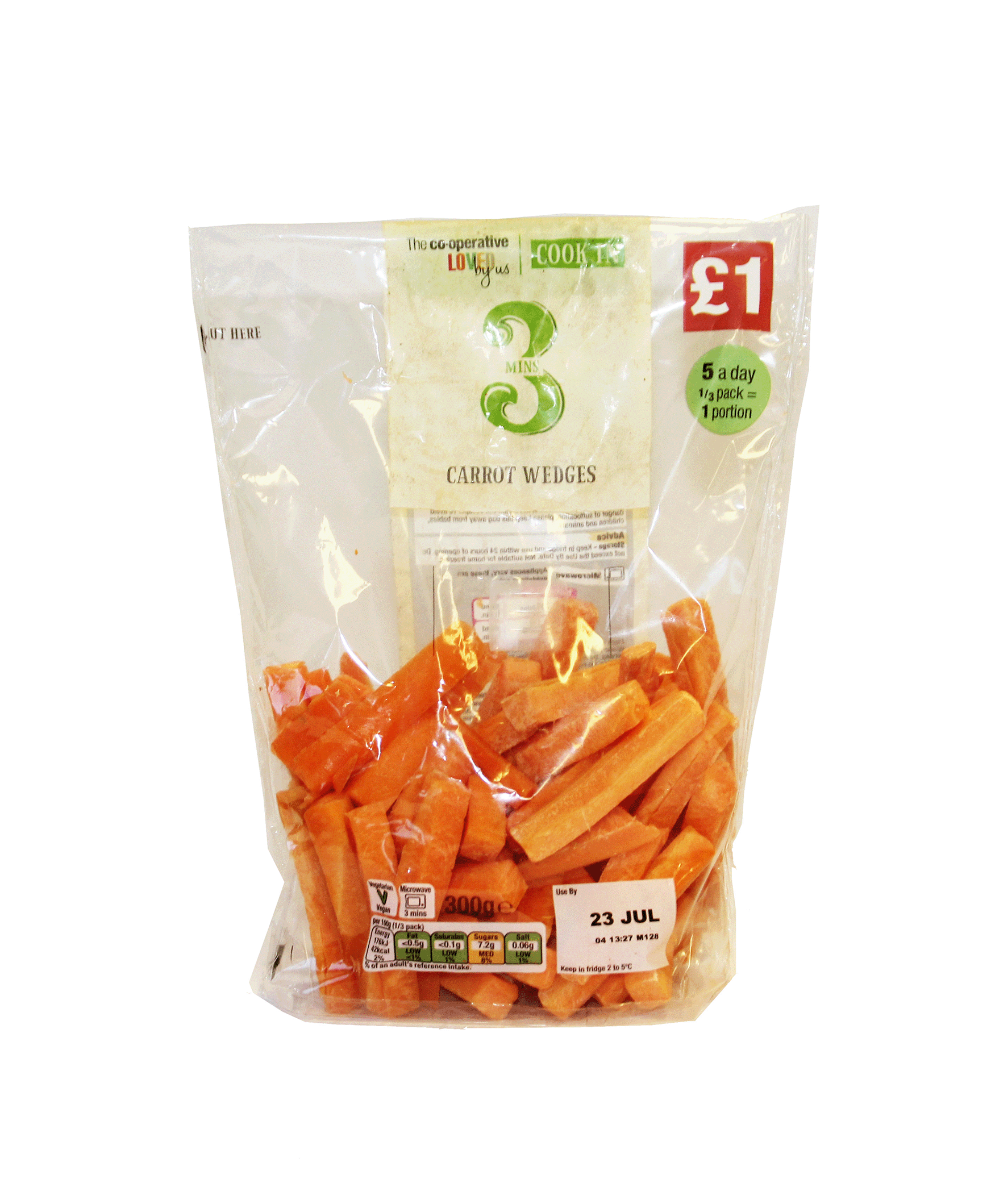 Carrots in a doypack 