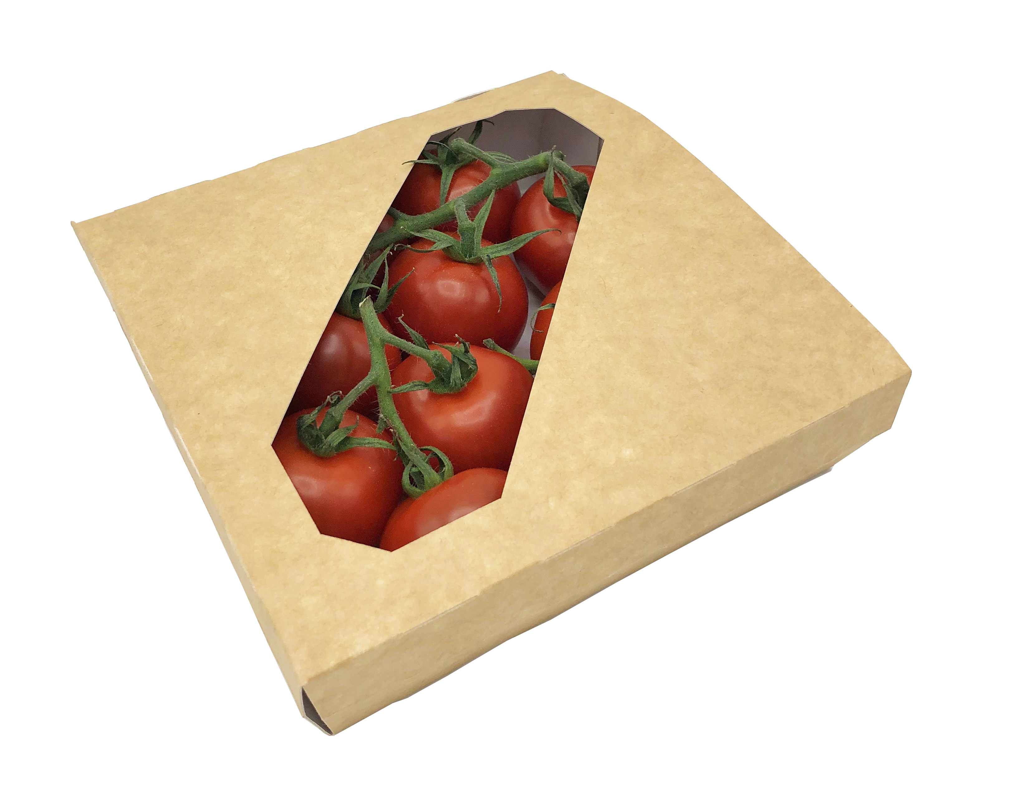 Tomatoes packed in a sleeve