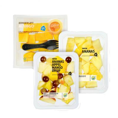 Sliced fruit tray packaged by JASA