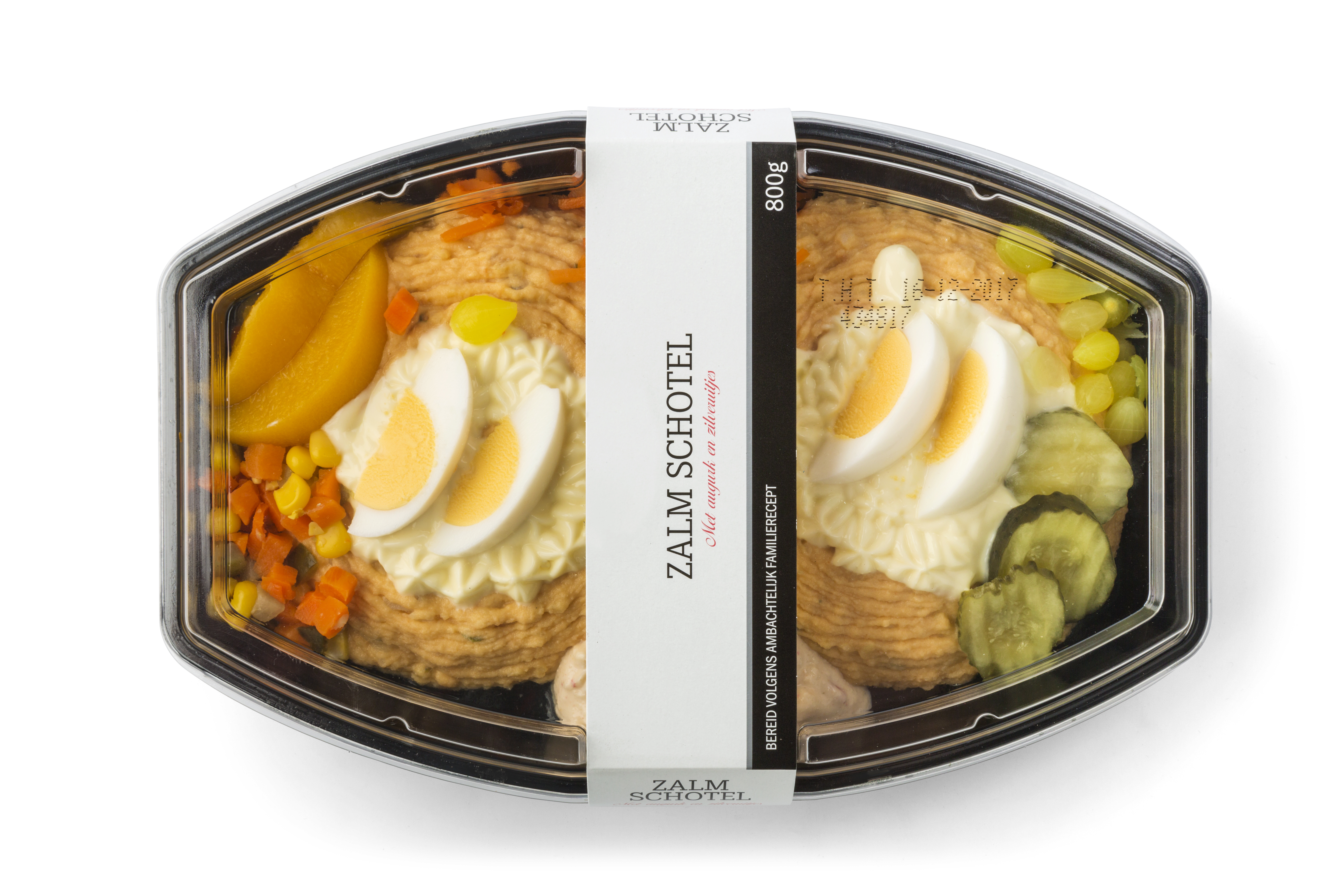 Tray meal salad fish sleeve